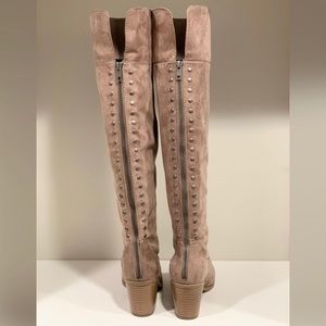 Melinda Heel Stud Back Zip Boots - Size 8